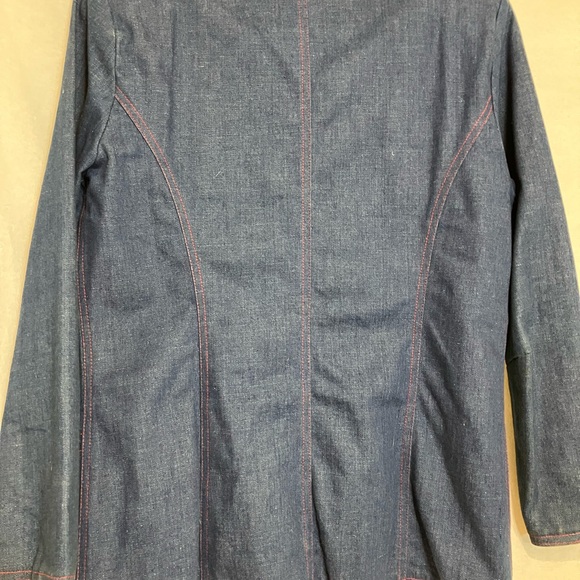 Vintage Women's 2-Piece Denim Skirt Suit Red Stitching Pockets Unbranded belted* - Picture 6 of 16